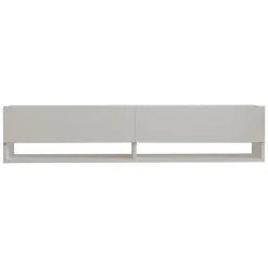 Mobile Porta tv Bianco 2 Ripiani Apertura a Ribalta 141x30x31h cm, 2 Ante - Olmi