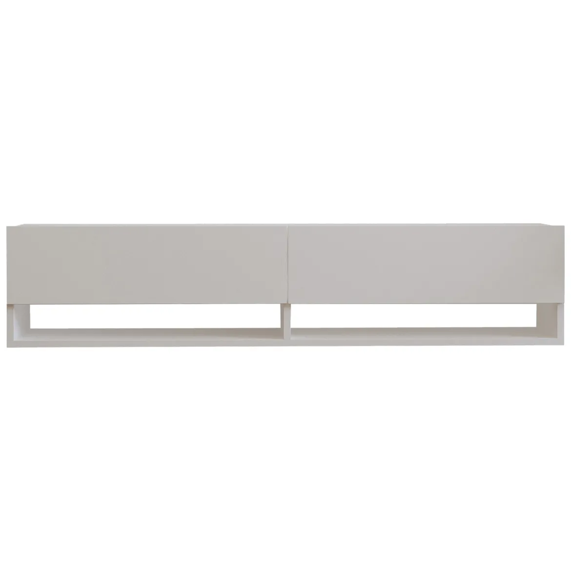 Mobile Porta tv Bianco 2 Ripiani Apertura a Ribalta 141x30x31h cm, 2 Ante - Olmi