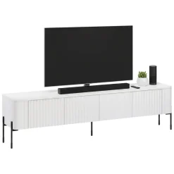 Mobile porta TV Brembana, 190x40 h50 cm, Bianco