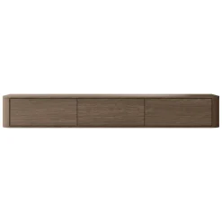 Mobile Porta tv Marrone Noce 3 Cassetti un Ripiano 200x34x28h cm, 3 Vani - Kahate