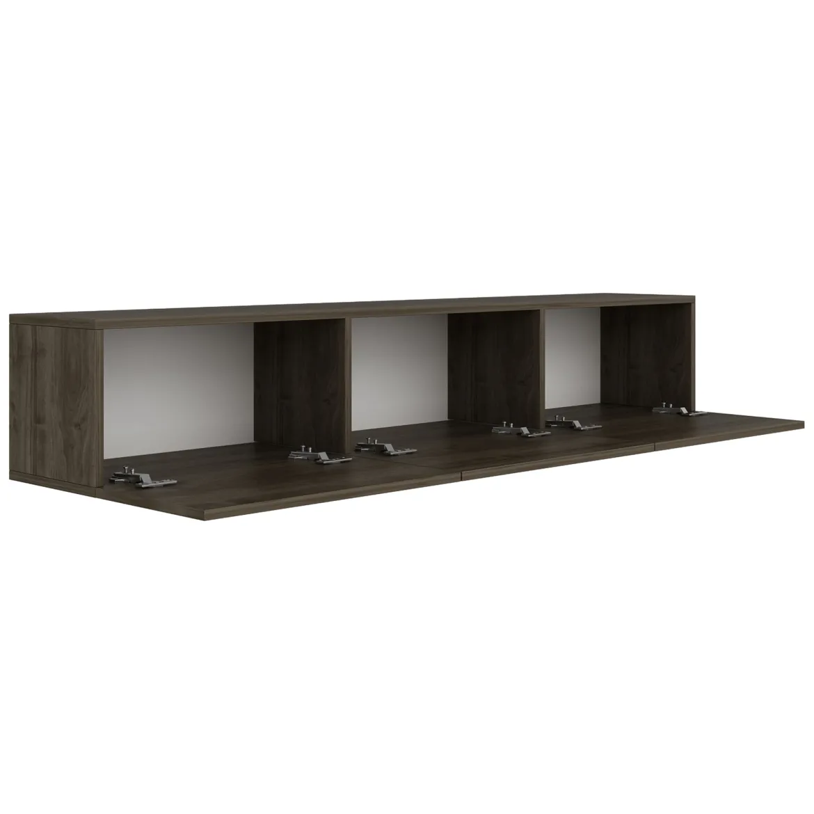Mobile Porta tv Marrone Noce 4 Vani 4 Ante 180x35x50h cm, Apertura a Ribalta - Visco