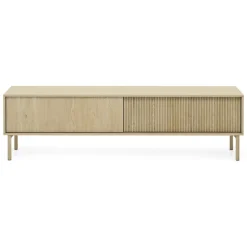 Mobile Porta tv Marrone Rovere 2 Ripiani 4 Vani 100x30x40h cm, Peso Supportato 40 kg - Foglizzo
