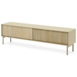 Mobile Porta tv Marrone Rovere 2 Ripiani 4 Vani 100x30x40h cm, Peso Supportato 40 kg - Foglizzo