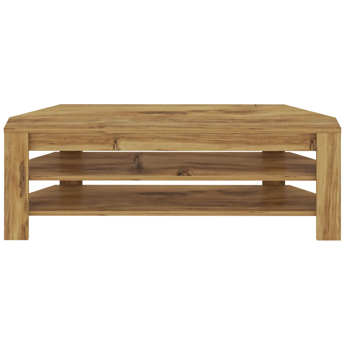 Mobile Porta tv Marrone Rovere 2 Ripiani Angolare 120x30x40h cm, Peso Supportato 40 kg - Venezze