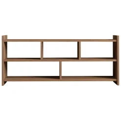 Mobile Porta tv Marrone Rovere 5 Ripiani 5 Vani 118x28x55h cm, Peso Supportato 40 kg - Loreglia