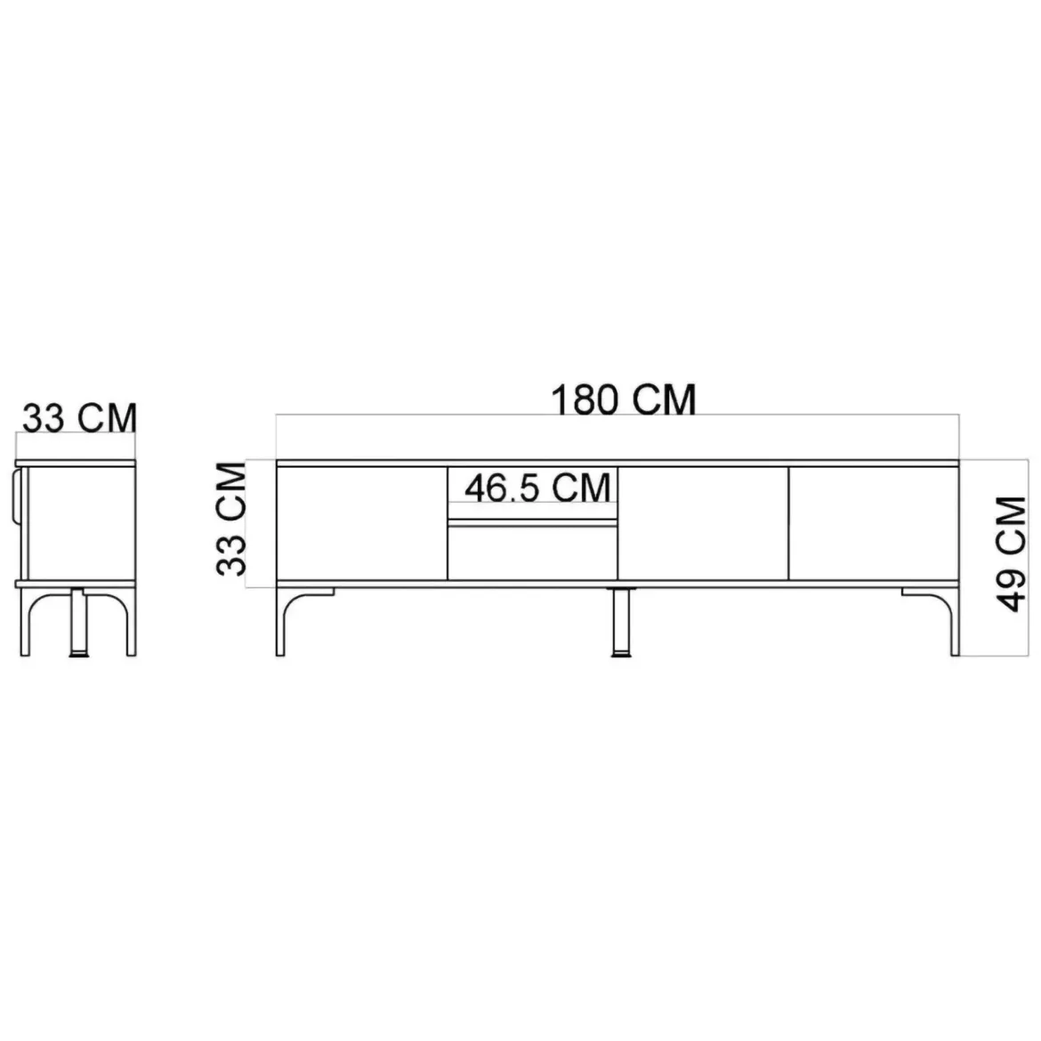 Mobile Porta tv Marrone Rovere Bianco un Ripiano 3 Vani 120x40x45h cm, Un'anta - Pigra