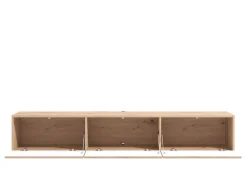 Mobile Porta tv Marrone Rovere Nodi un Ripiano Apertura a Ribalta 157x40x52h cm, 2 Ante - Nazzaro