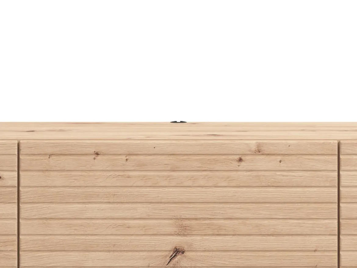 Mobile Porta tv Marrone Rovere Nodi un Ripiano 3 Ante 192x41.5x32h cm, Anta Effetto Rigato - Melazzo
