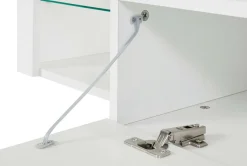 Mobile porta TV Meti, 200x40h35 cm, Bianco lucido