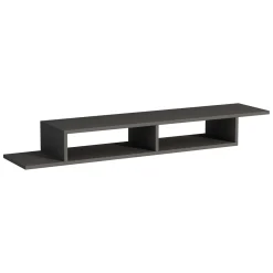 Mobile Porta tv Nero Antracite 2 Vani Peso Supportato 40 kg 120x30x18h cm, Installazione Sospeso - Ivrea