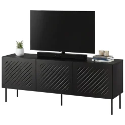 Mobile Porta tv Nero un Ripiano 150.5x42x60h cm, Cassetti - Termoli
