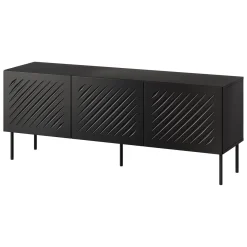 Mobile Porta tv Nero un Ripiano 150.5x42x60h cm, Cassetti - Termoli