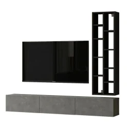 Mobile salotto 3 ante 174cm argento e nero - Sardegna