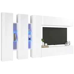 Mobile salotto moderno 340cm bianco lucido - Carretto