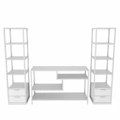 Mobile salotto modulabile 276cm ardesia e grigio scuro - Anacamptis