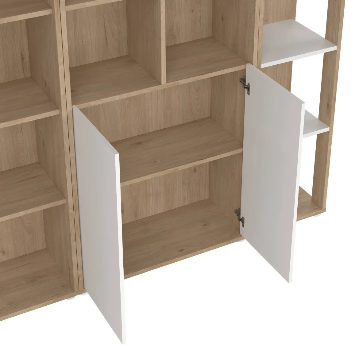 Mobile salotto multifunzione 262cm antracite e rovere - Douglas
