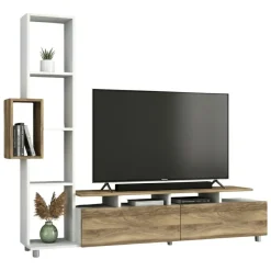 Mobile soggiorno classico 320cm antracite e acero - Acuto