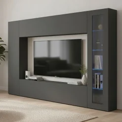 Mobile soggiorno smart 260cm antracite - Alatri