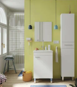 Mobile sottolavabo 1 anta 50x38x80h cm bianco lucido - Iselle