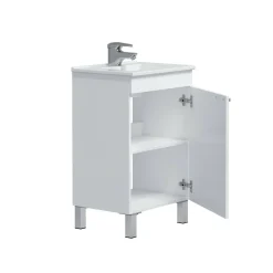 Mobile sottolavabo 1 anta 50x38x80h cm bianco lucido - Iselle