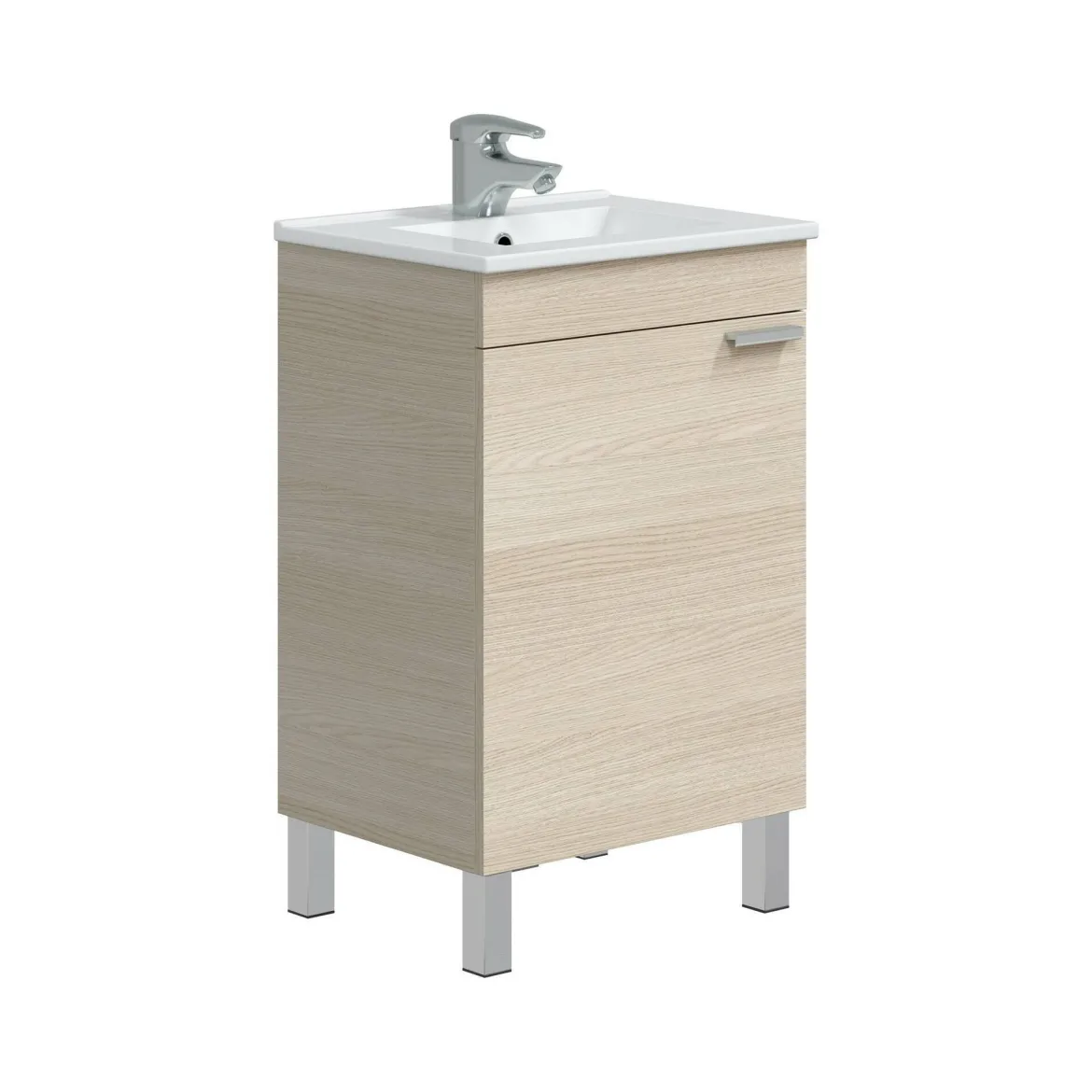 Mobile sottolavabo 1 anta 93x60x88h cm bianco - emile