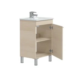 Mobile sottolavabo 1 anta 93x60x88h cm bianco - emile