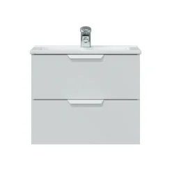 Mobile sottolavabo 2 cassetti 60x45x50h cm bianco lucido - Arzano