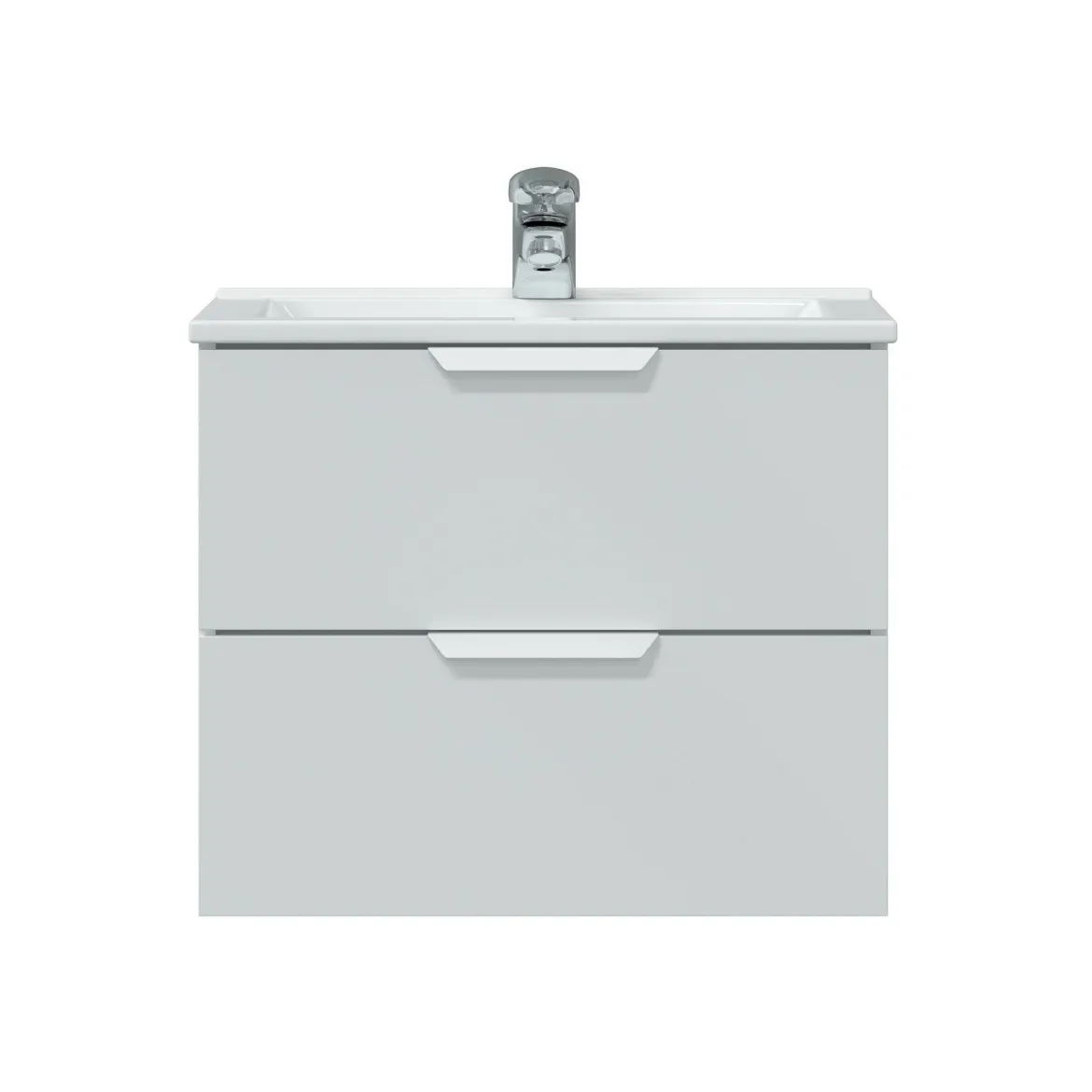 Mobile sottolavabo 2 cassetti 60x45x50h cm bianco lucido - Arzano