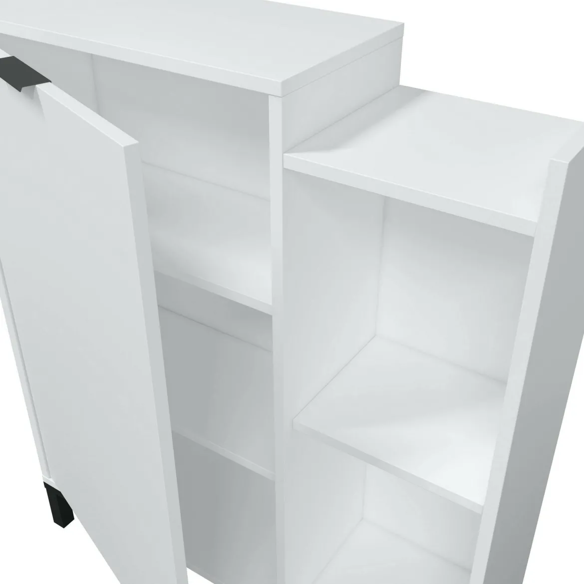 Mobile sottolavabo con specchio 77x24x91h cm bianco - Argusto