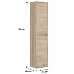 Mobile Sottolavabo Marrone Colore Ante Marrone 30x25.5x140h cm, - Aladin