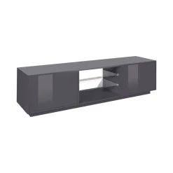 Mobile TV antracite lucido 180x41x46h cm 2 ante - Lola