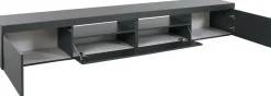 Mobile TV antracite 240x40x35h cm 3 ante - Animali