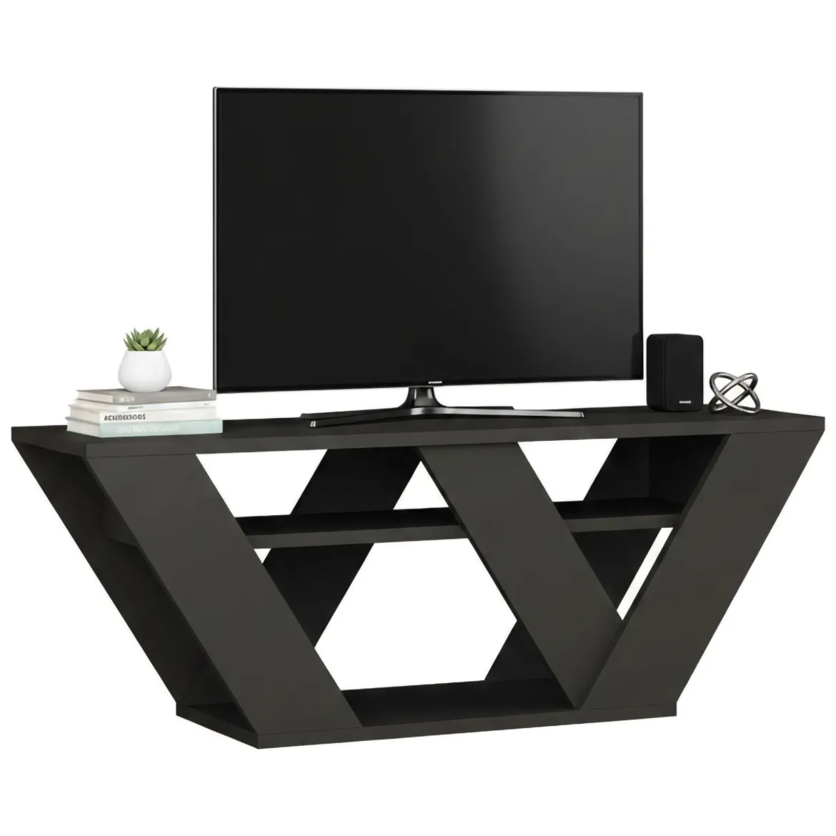 Mobile TV antracite 110x30x40h cm in legno - Amazzonite
