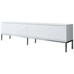 Mobile TV bianco e argento 180x30x47h cm modulabile - Espero