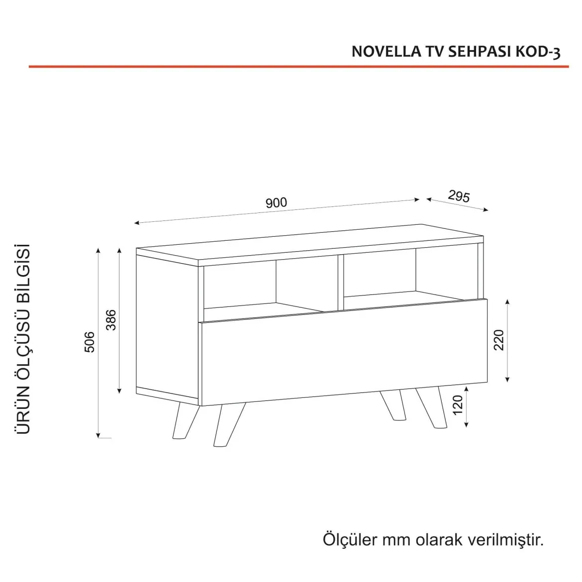Mobile TV bianco e noce 90x29x50h cm in legno - Mun