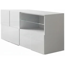 Mobile TV bianco lucido 172x39x33h cm in legno - Ammiro