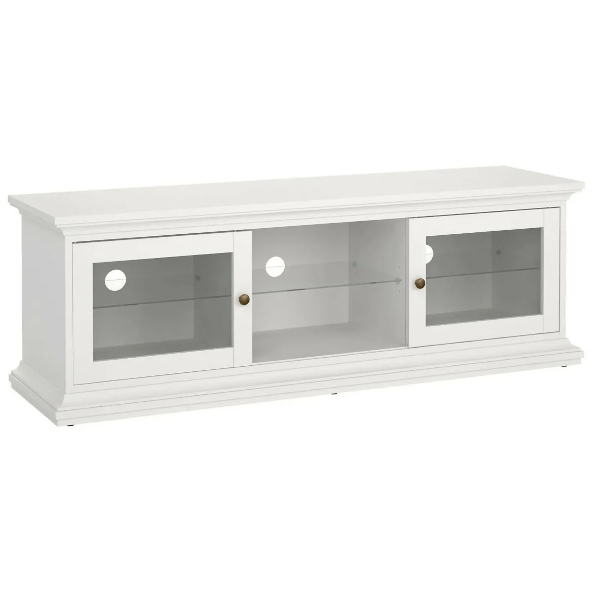 Mobile TV bianco 149x41x50h cm 2 ante - Damrey