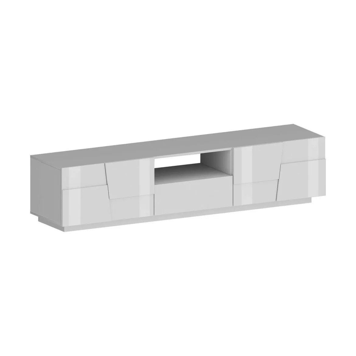Mobile TV bianco 220x44x46h cm 4 ante e 1 cassetto - Maestrale