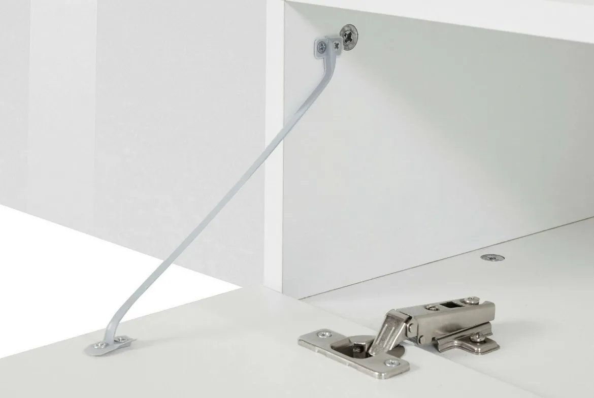 Mobile TV bianco 160x40x35h cm 3 ante - Edoarda
