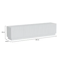 Mobile TV bianco 200x40x48h cm 4 ante - Macherio