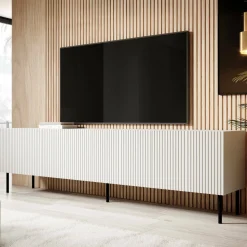 Mobile TV bianco 200x42x52h cm 4 ante - Priocca