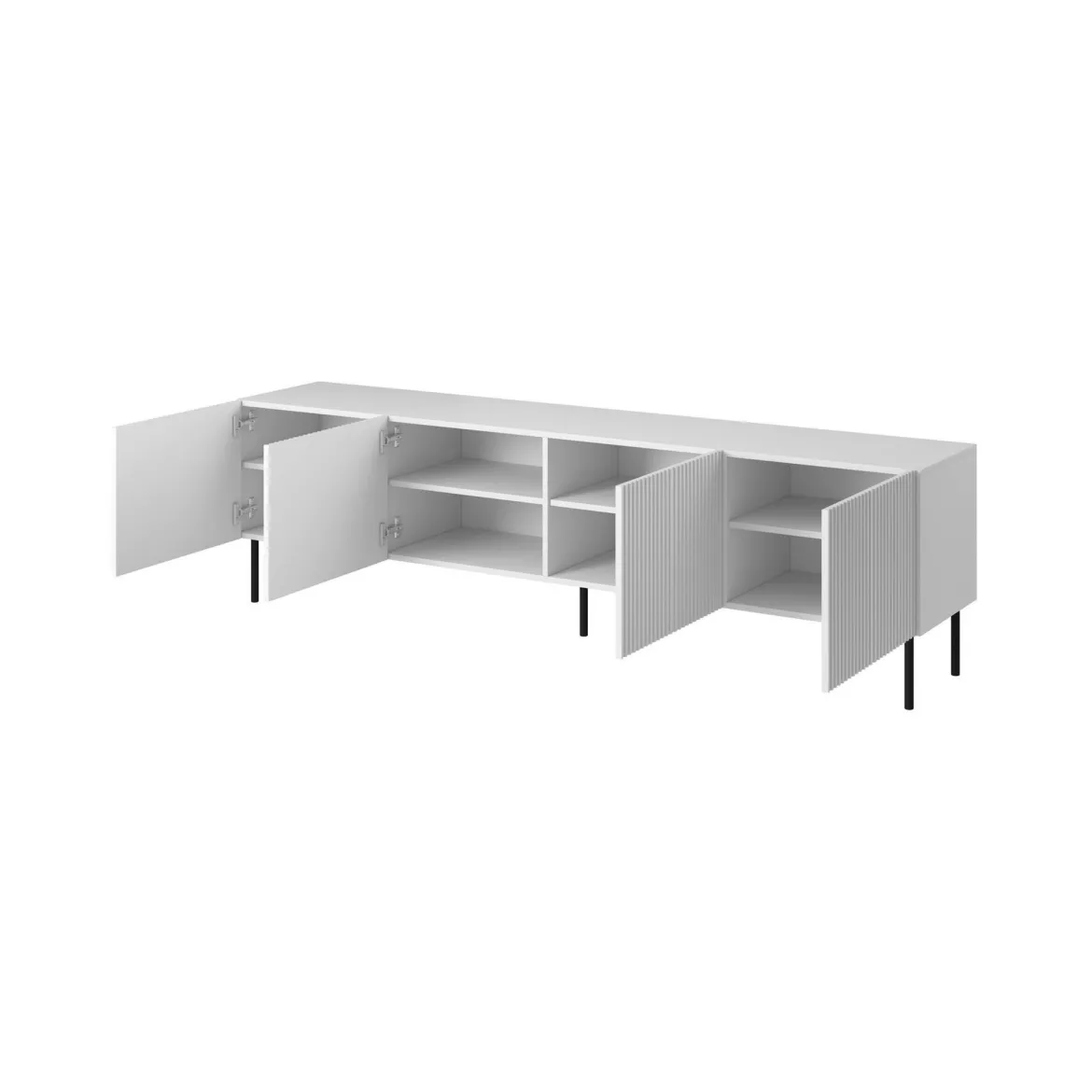 Mobile TV bianco 200x42x52h cm 4 ante - Priocca