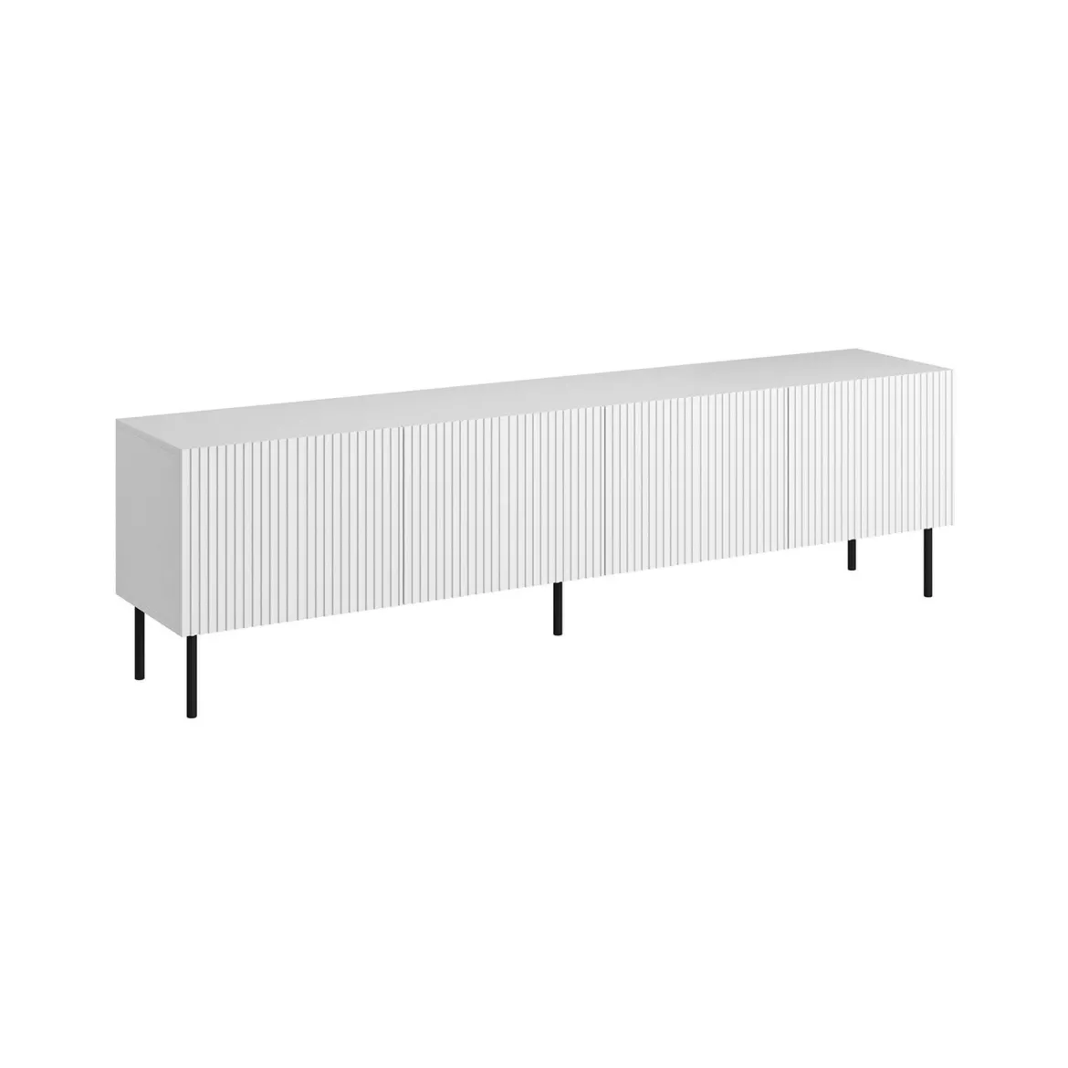 Mobile TV bianco 200x42x52h cm 4 ante - Priocca