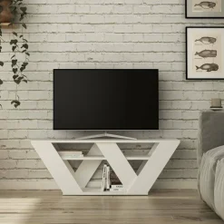 Mobile TV bianco 110x30x40h cm in legno - Amazzonite