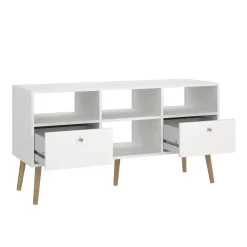 Mobile TV bianco 120x39x75h cm in legno - Ivette