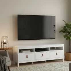 Mobile TV bianco 151x38x54h cm in legno - Astana