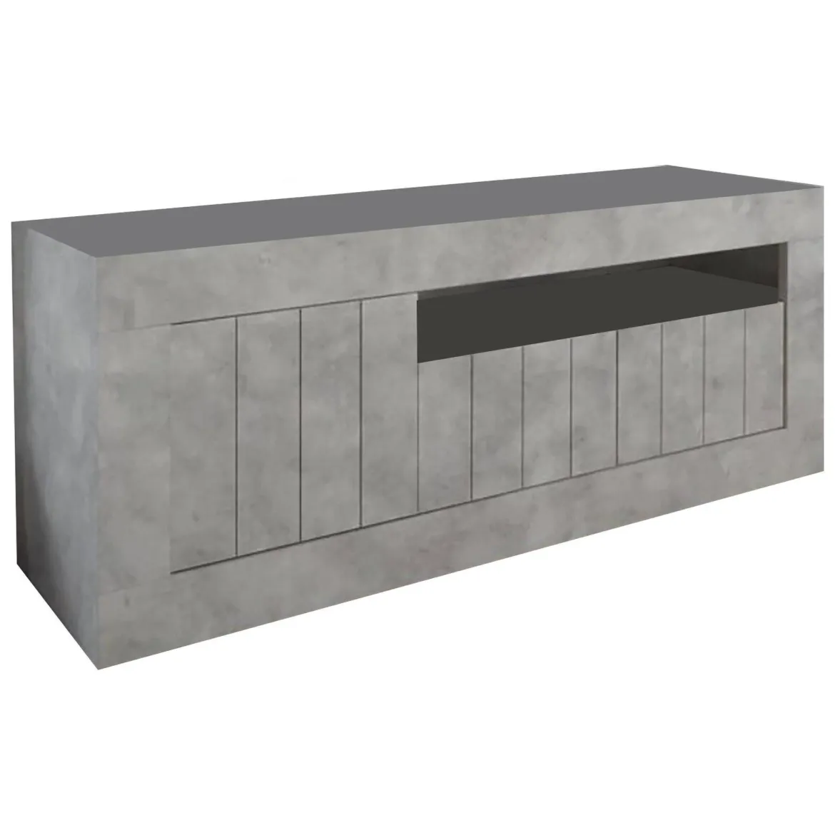 Mobile TV cemento 138x42x56h cm 3 ante - Iole