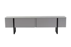 Mobile TV grigio e nero 180x29x50h cm 2 ante - Lilith