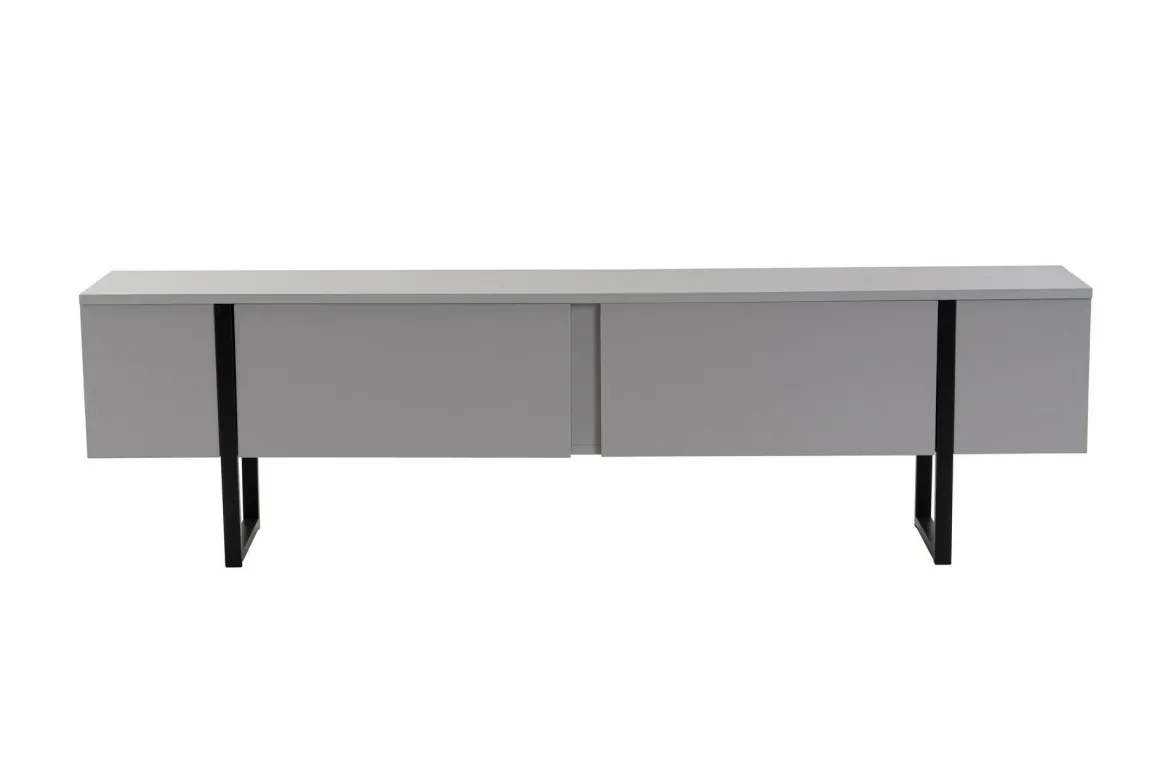 Mobile TV grigio e nero 180x29x50h cm 2 ante - Lilith