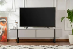 Mobile TV grigio e nero 180x29x50h cm 2 ante - Lilith